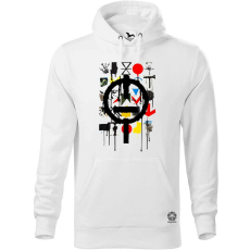 Magnolion Basquiat béke és szeretet v6 férfi pulóver - 19 szín, S-5XL