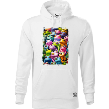 Magnolion Béka kollázs v1 férfi pulóver - 19 szín, S-5XL férfi pulóver, kardigán