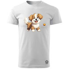 Magnolion Bolyhos kutyus v1 férfi póló - 19 szín, S-3XL férfi póló