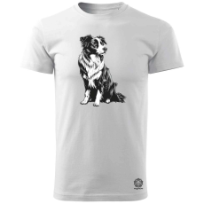 Magnolion Border collie rajz v8 férfi póló - 19 szín, S-3XL