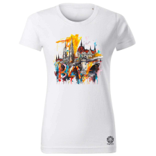 Magnolion Budapest absztrakt v11 női póló - 19 szín, XS-2XL női póló
