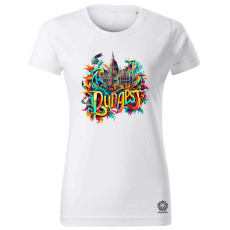 Magnolion Budapest absztrakt v14 női póló - 19 szín, XS-2XL