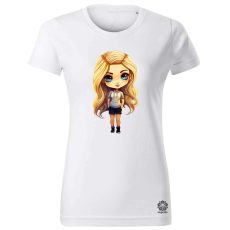 Magnolion Chibi szőke lány v1 női póló - 19 szín, XS-2XL