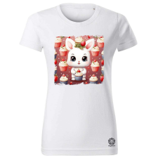 Magnolion Cuki nyuszi sütikkel v1 női póló - 19 szín, XS-2XL női póló