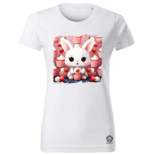 Magnolion Cuki nyuszi sütikkel v2 női póló - 19 szín, XS-2XL női póló