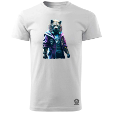 Magnolion Cyberpunk oroszlán férfi póló - 19 szín, S-3XL
