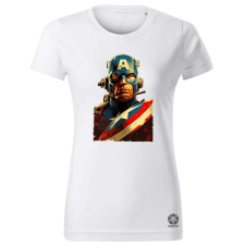 Magnolion Dieselpunk Amerika kapitány v1 női póló - 19 szín, XS-2XL női póló