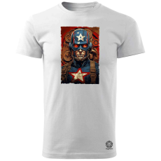 Magnolion Dieselpunk Amerika kapitány v3 férfi póló - 19 szín, S-3XL