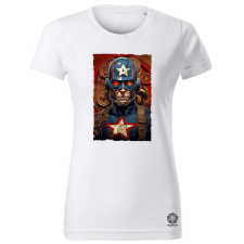 Magnolion Dieselpunk Amerika kapitány v3 női póló - 19 szín, XS-2XL női póló