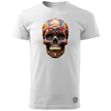 Magnolion Díszes koponya férfi póló - 19 szín, S-3XL