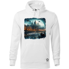 Magnolion Disztópikus cyberpunk Budapest v12 férfi pulóver - 19 szín, S-5XL férfi pulóver, kardigán