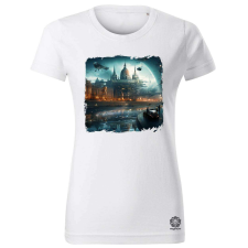 Magnolion Disztópikus cyberpunk Budapest v12 női póló - 19 szín, XS-2XL női póló