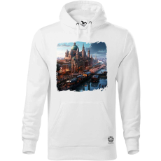 Magnolion Disztópikus cyberpunk Budapest v15 férfi pulóver - 19 szín, S-5XL