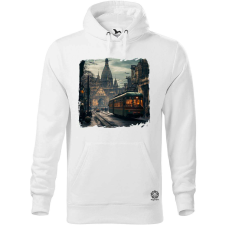Magnolion Disztópikus cyberpunk Budapest v7 férfi pulóver - 19 szín, S-5XL férfi pulóver, kardigán