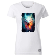 Magnolion Fehér sárkány v1 női póló - 19 szín, XS-2XL női póló