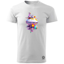 Magnolion Fehér űrállomás v1 férfi póló - 19 szín, S-3XL férfi póló
