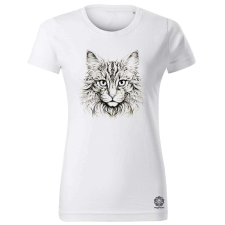 Magnolion Fekete fehér cica v1 női póló - 19 szín, XS-2XL női póló