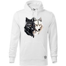 Magnolion Fekete fehér farkasok v2 férfi pulóver - 19 szín, S-5XL