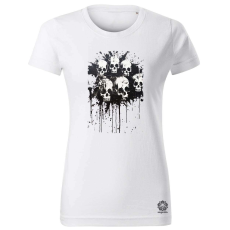 Magnolion Fekete fehér koponyák v2 női póló - 19 szín, XS-2XL