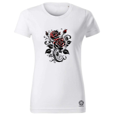 Magnolion Fekete rózsa v11 női póló - 19 szín, XS-2XL női póló