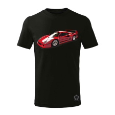 Magnolion Ferrari F40 rajz v8 gyerek póló - 11 szín, 4-12 éves gyerek póló