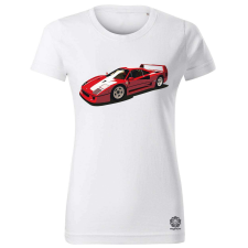 Magnolion Ferrari F40 rajz v8 női póló - 19 szín, XS-2XL női póló