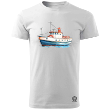 Magnolion Hajó rajz v2 férfi póló - 19 szín, S-3XL férfi póló