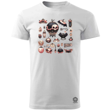 Magnolion Halloween matricák v3 férfi póló - 19 szín, S-3XL férfi póló