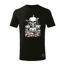 Magnolion Halloween tök és koponya fantázia v10 gyerek póló - 11 szín, 4-12 éves