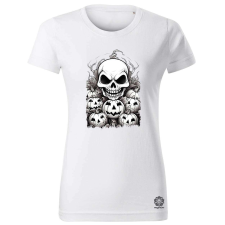 Magnolion Halloween tök és koponya fantázia v12 női póló - 19 szín, XS-2XL női póló