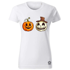 Magnolion Halloween tök és koponya fantázia v14 női póló - 19 szín, XS-2XL női póló