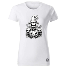 Magnolion Halloween tök és koponya fantázia v4 női póló - 19 szín, XS-2XL