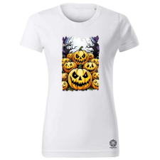 Magnolion Halloween tök és koponya fantázia v6 női póló - 19 szín, XS-2XL női póló