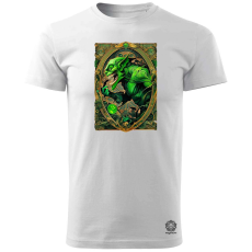 Magnolion Kártya fantázia Zöld manó v2 férfi póló - 19 szín, S-3XL