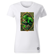 Magnolion Kártya fantázia Zöld manó v2 női póló - 19 szín, XS-2XL