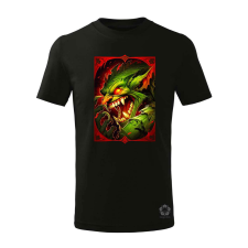 Magnolion Kártya fantázia Zöld manó v3 gyerek póló - 11 szín, 4-12 éves gyerek póló