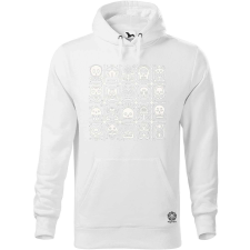 Magnolion Kawaii matrica tetoválások v5 férfi pulóver - 19 szín, S-5XL férfi pulóver, kardigán