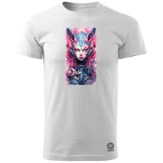Magnolion Kiborg macska v1 férfi póló - 19 szín, S-3XL