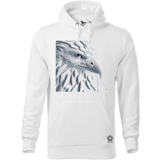 Magnolion Kivágott papír művészet sas profil férfi pulóver - 19 szín, S-5XL