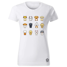 Magnolion Kutya kollázs v1 női póló - 19 szín, XS-2XL női póló