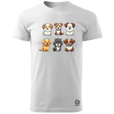 Magnolion Kutya kollázs v3 férfi póló - 19 szín, S-3XL