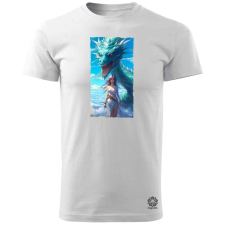Magnolion Lány és Sárkány v2 férfi póló - 19 szín, S-3XL férfi póló