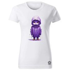 Magnolion Lila macska srác v1 női póló - 19 szín, XS-2XL női póló