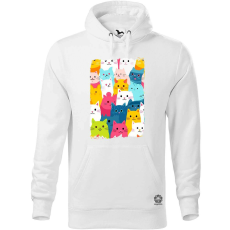 Magnolion Macska kollázs v13 férfi pulóver - 19 szín, S-5XL