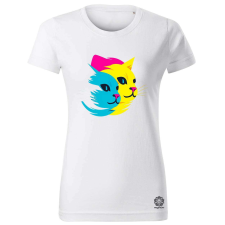 Magnolion Macska sziluett v4 női póló - 19 szín, XS-2XL női póló