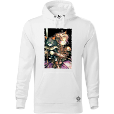 Magnolion Mesevilág lány és cica avatar v2 férfi pulóver - 19 szín, S-5XL férfi pulóver, kardigán