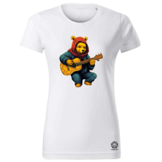 Magnolion Micimackó gitározik v2 női póló - 19 szín, XS-2XL