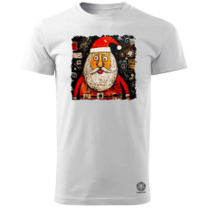Magnolion Mikulás rajz v4 férfi póló - 19 szín, S-3XL