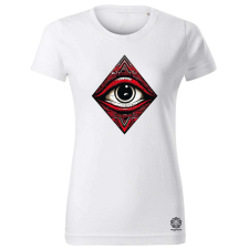 Magnolion Mindent látó szem matrica v3 női póló - 19 szín, XS-2XL női póló