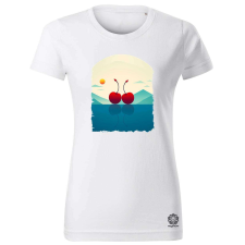 Magnolion Minimál cseresznye v3 női póló - 19 szín, XS-2XL női póló